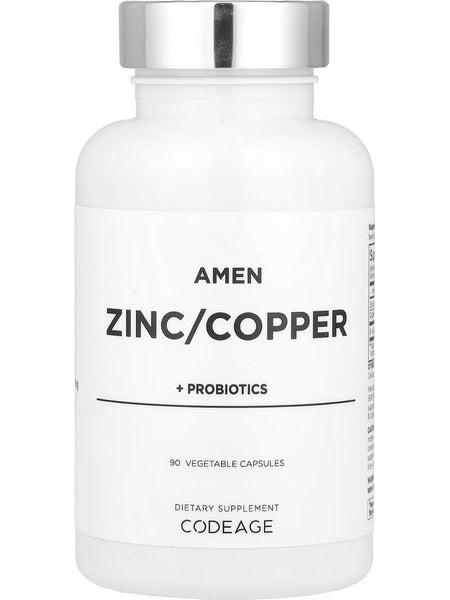 Codeage, Amen Zinc/Copper + Probiotics, 90 Vegetable Capsules