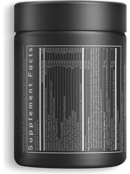 Codeage, Clearface Vitamins+, Black Edition, 90 Vegetable Capsules