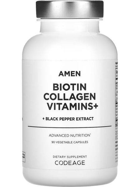 Codeage, Amen Biotin Collagen, 90 Vegetable Capsules