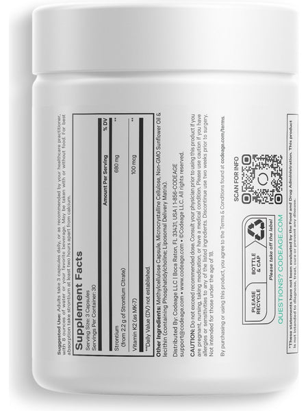 Codeage, Liposomal Strontium, 90 Vegetable Capsules