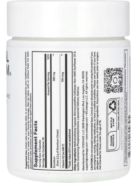 Codeage, Liposomal Strontium, 90 Vegetable Capsules