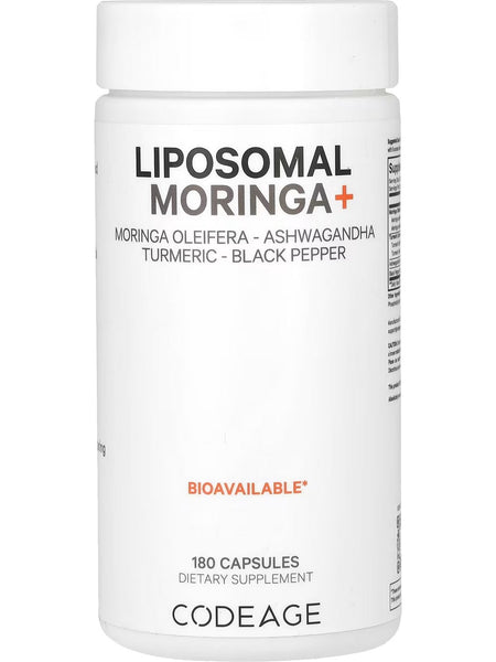 Codeage, Liposomal Moringa+, 180 Capsules