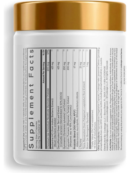Codeage, GLP-Advantage+, 60 Vegetable Capsules