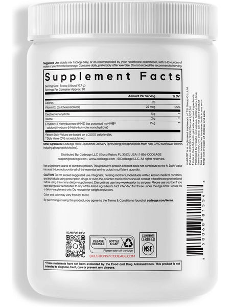 Codeage, Creatine HMB, 11.32 oz