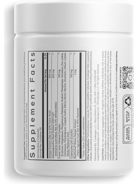 Codeage, Liposomal Himalayan Shilajit+, 60 Vegetable Capsules