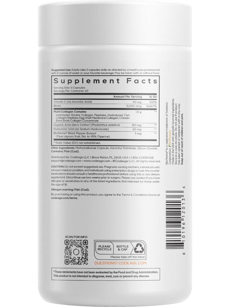Codeage, Multi Collagen+, 180 Vegetable Capsules