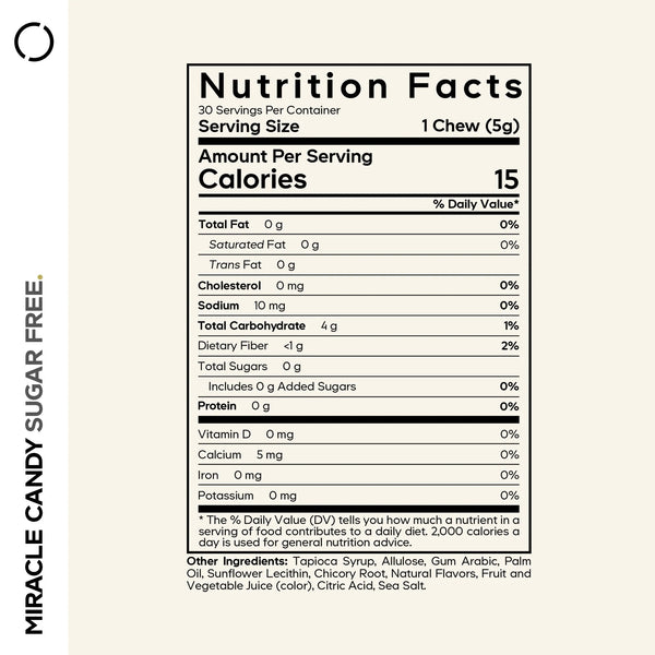 Codeage, Miracle Candy Sugar-Free, Salted Caramel, 30 Soft Chews