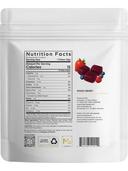 Codeage, Miracle Candy Sugar-Free, Mixed Berry, 30 Soft Chews
