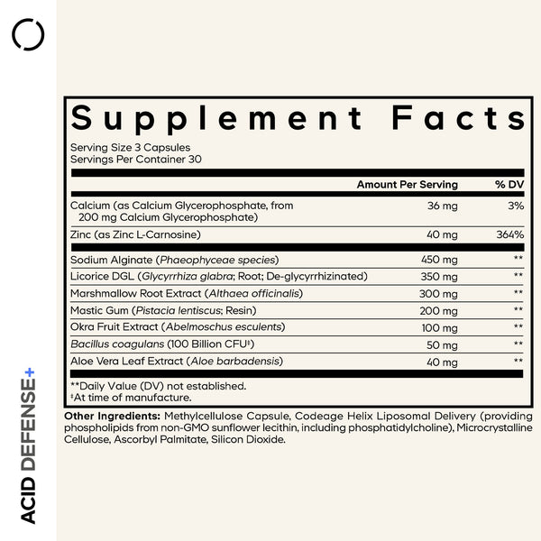Codeage, Acid Defense+, 90 Vegetable Capsules
