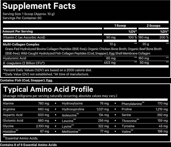 Codeage, Multi Collagen + Probiotics Large Black Edition, 21 oz