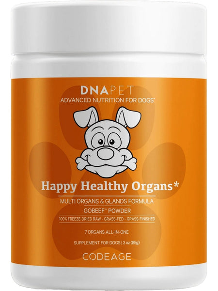 Codeage, DNA PET, Happy Healthy Organs for Dogs, 3 oz