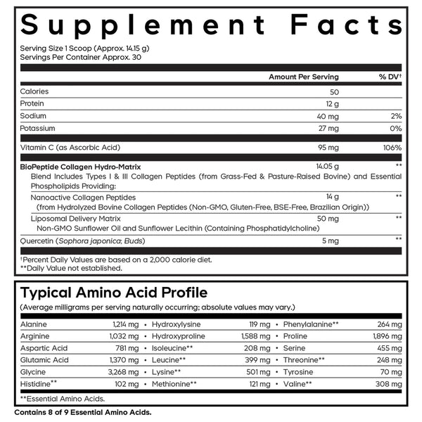 Codeage, Liposomal Collagen Peptides +, 14.97 oz