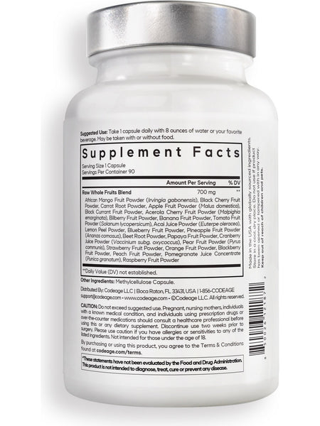 Codeage, Amen Fruits, 90 Vegetable Capsules