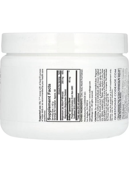 Codeage, Liposomal Magnesium Glycinate Powder, 3 oz