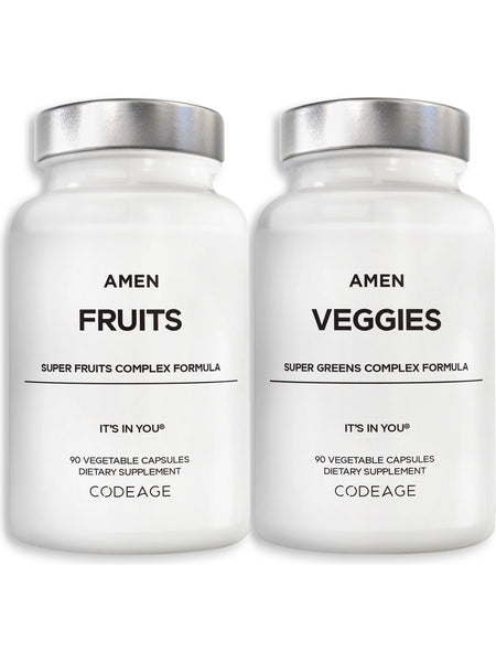 Codeage, Amen Fruits + Veggies Bundle, 90 Vegetable Capsules