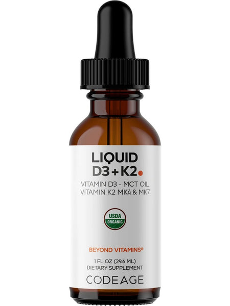 Codeage, Liquid D3 + K2, 1 fl oz