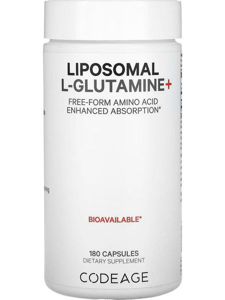 Codeage, Liposomal L-Glutamine+, 180 Capsules