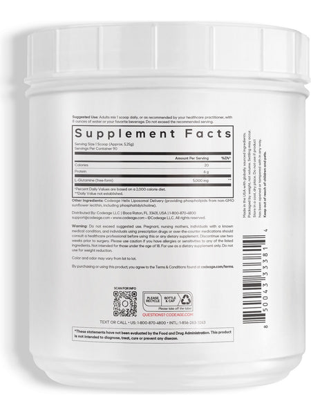 Codeage, Liposomal L-Glutamine, 16.67 oz