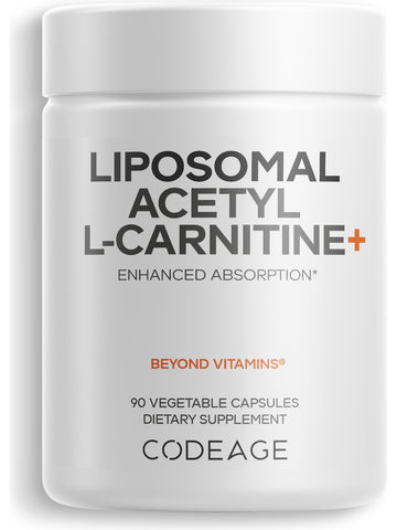 Codeage, Liposomal Acetyl L-Carnitine+, 90 Vegetable Capsules