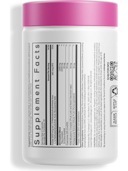 Codeage, Liposomal Ovarian Inositol+, 120 Vegetable Capsules