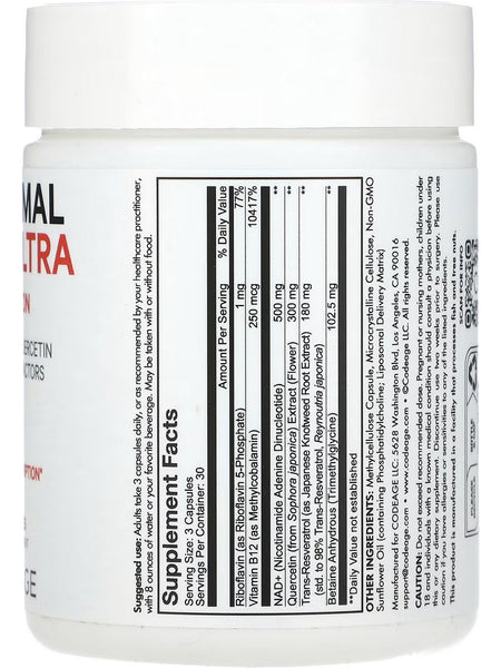 Codeage, Liposomal NAD+ Ultra, 90 Capsules