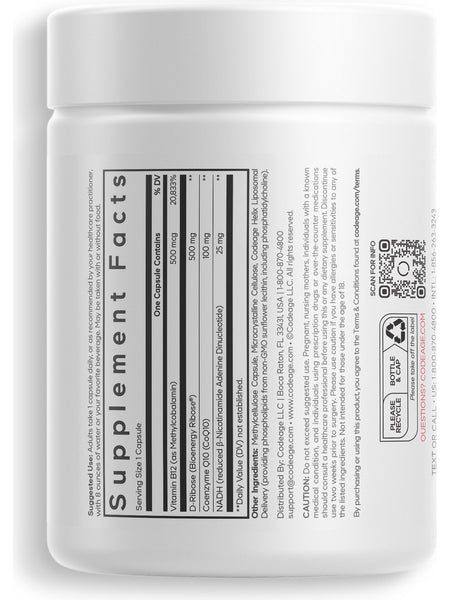 Codeage, Liposomal NADH, 60 Vegetable Capsules