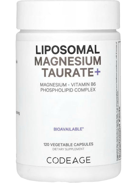 Codeage, Liposomal Magnesium Taurate+, 120 Vegetable Capsules