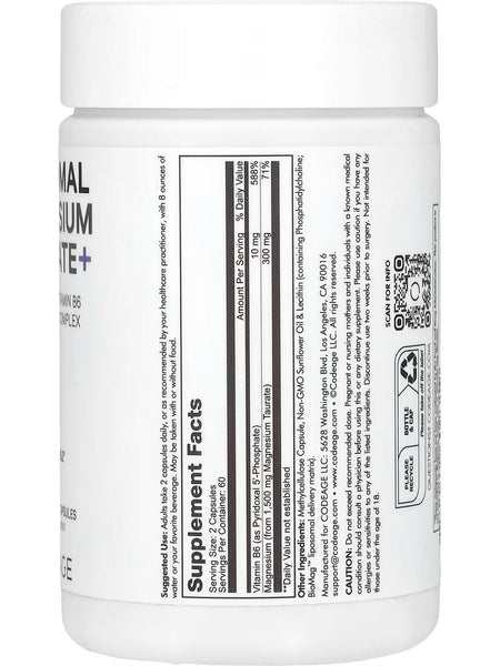 Codeage, Liposomal Magnesium Taurate+, 120 Vegetable Capsules