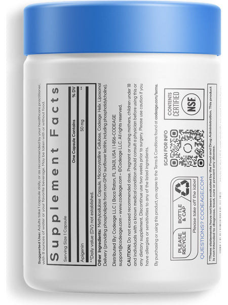 Codeage, Liposomal Apigenin, 90 Vegetable Capsules