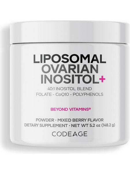 Codeage, Liposomal Ovarian Inositol+, Mixed Berry Powder, 5.2 oz