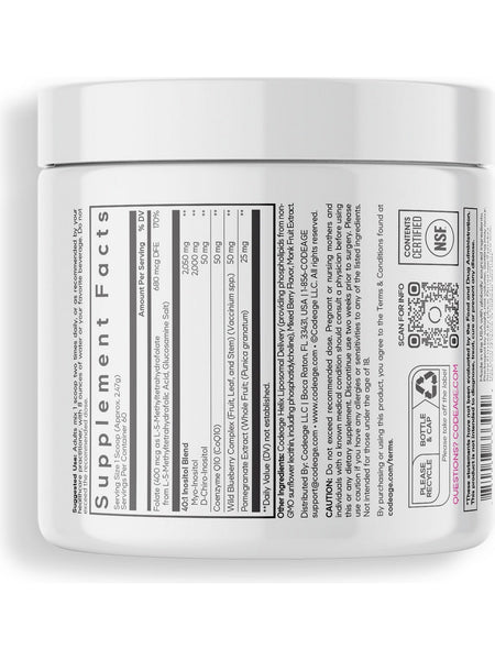 Codeage, Liposomal Ovarian Inositol+, Mixed Berry Powder, 5.2 oz