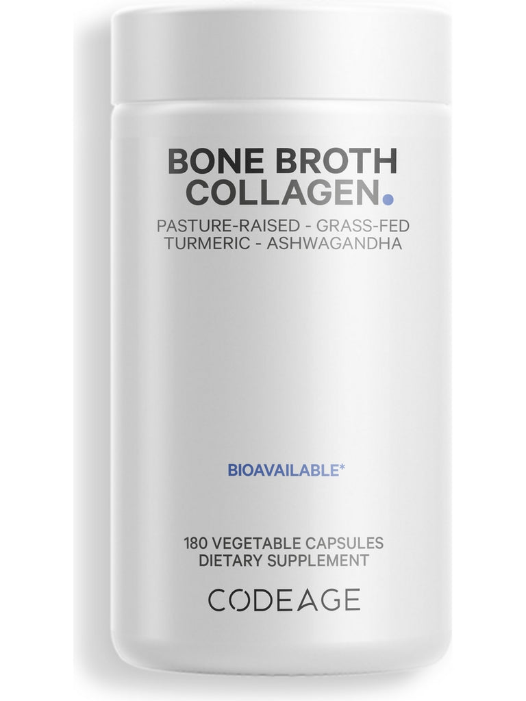 Codeage, Bone Broth Collagen, 180 Vegetable Capsules