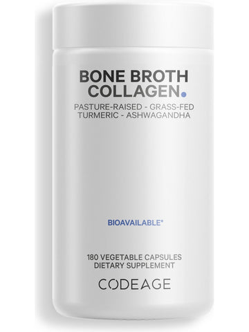 Codeage, Bone Broth Collagen, 180 Vegetable Capsules
