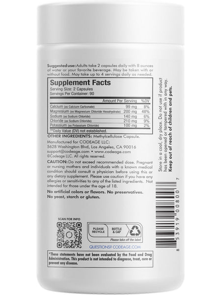 Codeage, Keto Electrolytes, 180 Capsules