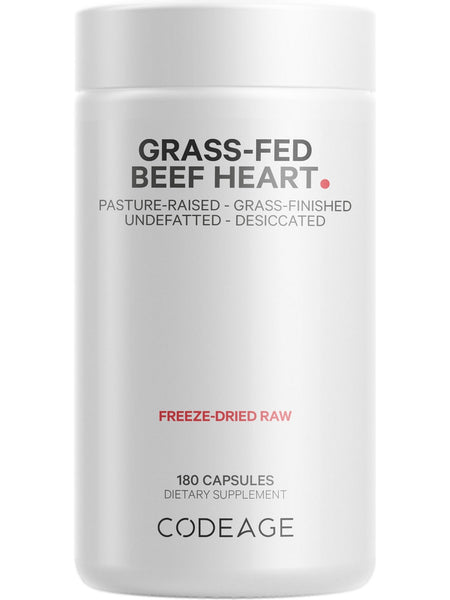 Codeage, Grass-Fed, Beef Heart, 180 Capsules