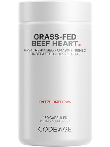 Codeage, Grass-Fed, Beef Heart, 180 Capsules