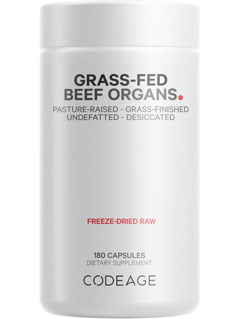 Codeage, Grass-Fed, Beef Organs, 180 Capsules