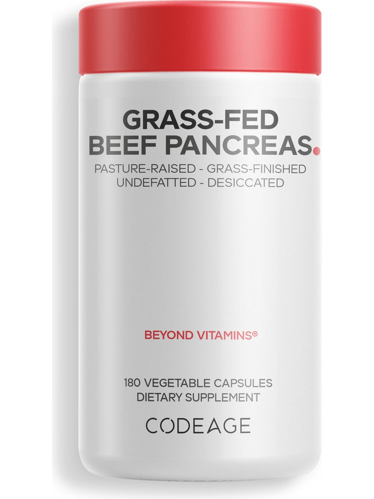 Codeage, Grass-Fed Beef Pancreas, 180 Vegetable Capsules