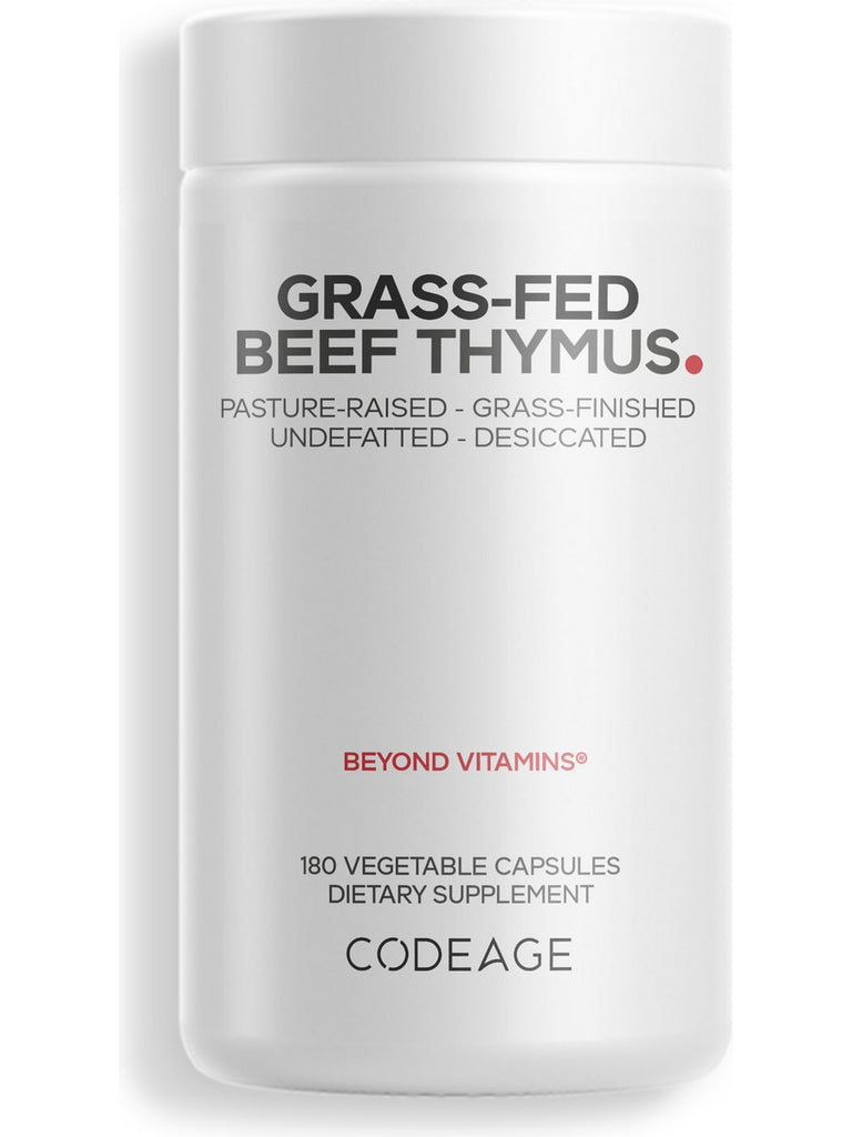 Codeage, Grass-Fed, Beef Thymus, 180 Vegetable Capsules