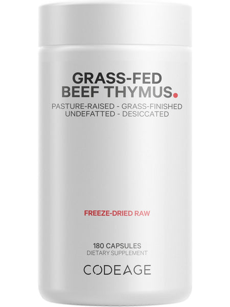 Codeage, Grass-Fed, Beef Thymus, 180 Capsules