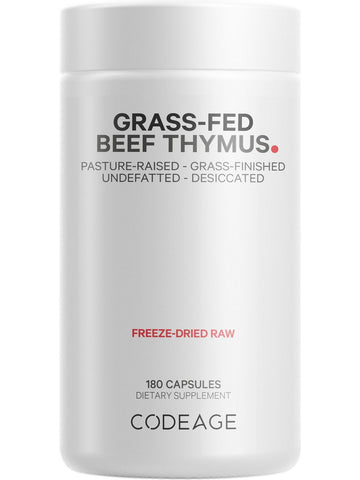 Codeage, Grass-Fed, Beef Thymus, 180 Capsules