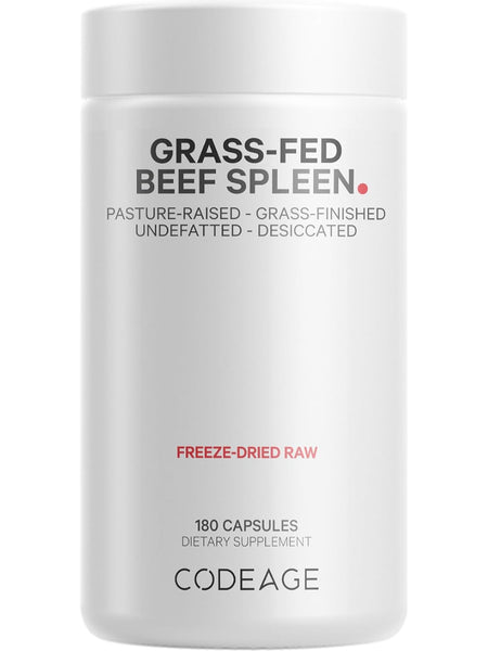 Codeage, Grass-Fed, Beef Spleen, 180 Capsules