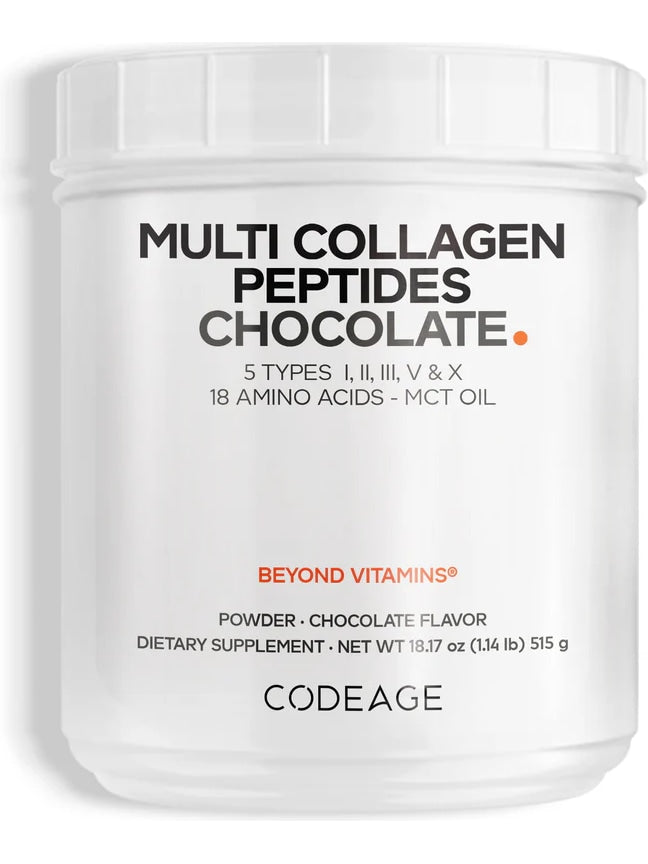 Codeage, Multi Collagen Peptides, Chocolate Flavor, 18.17 oz