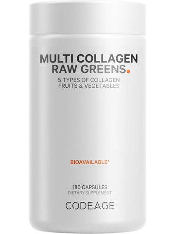 Codeage, Multi Collagen Raw Greens, 180 Capsules