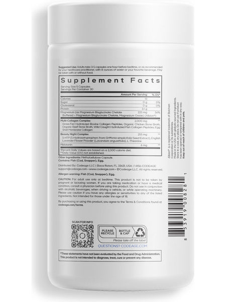 Codeage, Multi Collagen Beauty Night, 150 Vegetable Capsules