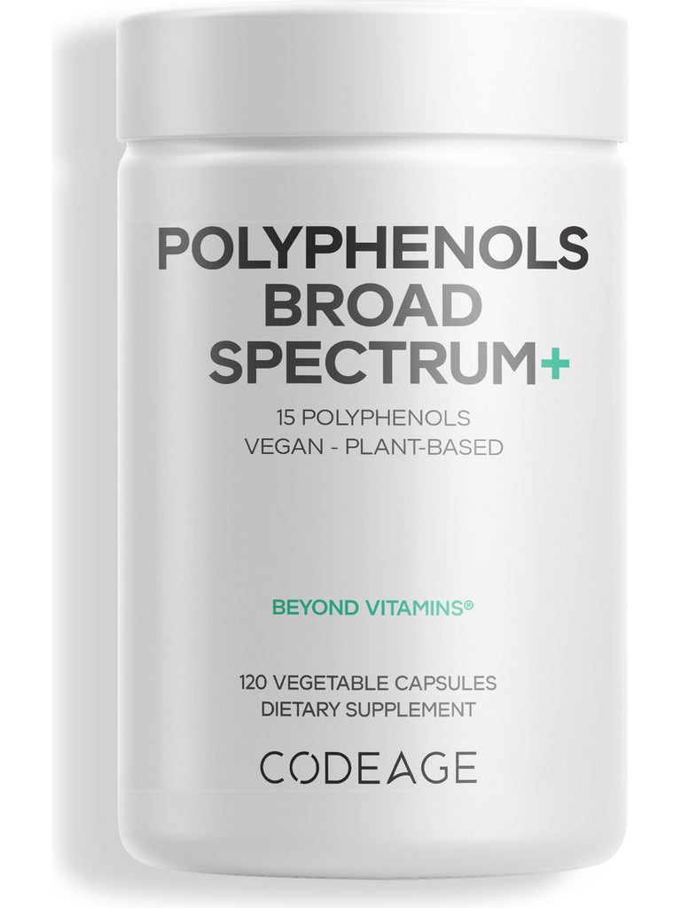 Codeage, Polyphenols Broad Spectrum+, 120 Vegetable Capsules