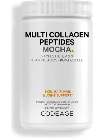 Codeage, Multi Collagen Peptides, Chocolate Mocha Flavor, 14.39oz