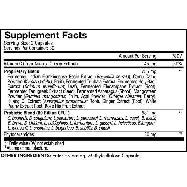 Codeage, Skin Probiotic, 50 Billion CFU, 60 Capsules