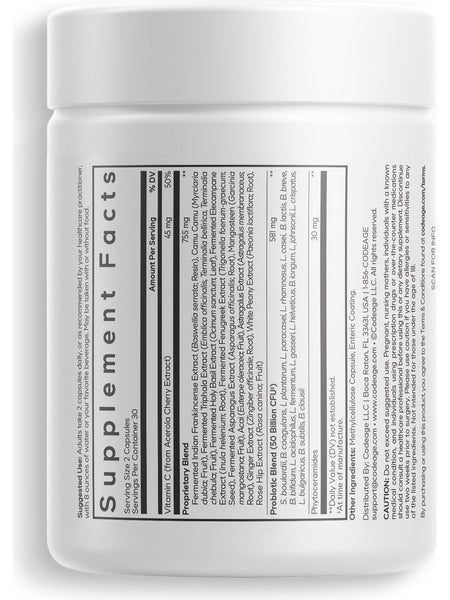 Codeage, Skin Probiotic, 50 Billion CFU, 60 Vegetable Capsules