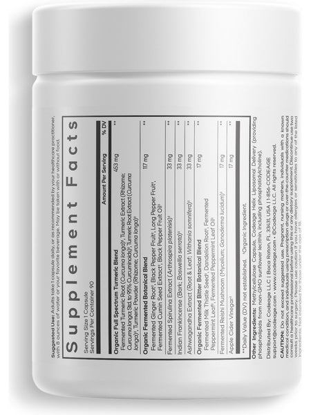 Codeage, Liposomal Turmeric, 90 Vegetable Capsules